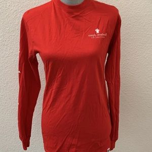 Simply Southern Hey Deer Christmas Red T Shirt Top Long Sleeve Small S Worn Once
